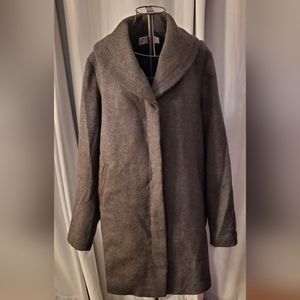 $525 Shipley & Halmos Charcoal Wool Coat NWT L